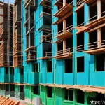 Home 23 토목기사 강의에서 배우는 핵심 내용 - A modern urban construction site in Ho Chi Minh City showcasing eco-friendly building materials such...